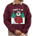 thumbnail image 1 of Christmas Sweatshirt, Light It Up Polar Bear Christmas Sweatshirt, Funny Ugly Sweater, Holiday Party Crewneck for Animal Lovers & Bear Fans, 1 of 5