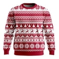 thumbnail image 1 of Christmas Sweatshirt for Men Cute Graphic Tops Ribbed Knit Sweatshirt Casual Soft Warm Pullover Winter Holiday Crewneck Long Sleeve Pullover Top Red XXL, 1 of 3
