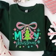 thumbnail image 1 of Christmas Sweatshirt, Merry Christmas Sweatshirt, Coquette Printed Christmas Sweatshirt, Christmas Gift , Women Leopard Christmas Sweatshirt, 1 of 5