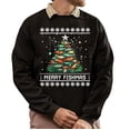 thumbnail image 1 of Christmas Sweatshirt, Merry Fishmas Fishing Christmas Tree Sweatshirt, Unique Holiday Sweatshirt, Festive Fisherman Gift for Men & Women, 1 of 5