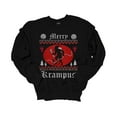 thumbnail image 1 of Christmas Sweatshirt Merry Krampus Ugly Sweater Crewneck Sweatshirt-Black-medium, 1 of 1