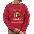 thumbnail image 1 of Christmas Sweatshirt, Ready For The Party Funny Thanksgiving Turkey Sweatshirt, Witty Holiday Sweatshirt, Unique Autumn Gift for Women & Men, 1 of 5