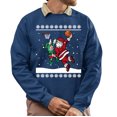 thumbnail image 1 of Christmas Sweatshirt, Santa Basketball Dunk Christmas Sweatshirt, Funny Ugly Holiday Sweatshirt, Xmas Gift for Basketball Lovers, 1 of 5
