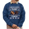thumbnail image 1 of Christmas Sweatshirt, Santa's Favorite Rugby Coach Christmas Sweatshirt, Ugly Holiday Sweatshirt, Xmas Gift for Coaches & Mentors, 1 of 5