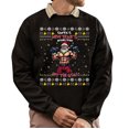 thumbnail image 1 of Christmas Sweatshirt, Santa's New Year's Resolution Hit The Gym Christmas Sweatshirt, Muscular Santa Ugly Holiday Jumper, Funny Fitness Gift for Weightlifters & Gym Lovers, 1 of 5