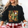 thumbnail image 1 of Christmas Sweatshirt Tops Gingerbread Cross Design Faith Religious Holiday Round-neck long-sleeved Black S-3XL, 1 of 6