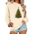thumbnail image 1 of Christmas Sweatshirt Women Christmas Tree Graphic Pullover Long Sleeve Casual Holiday Tops Cute Winter Xmas Shirt, 1 of 5