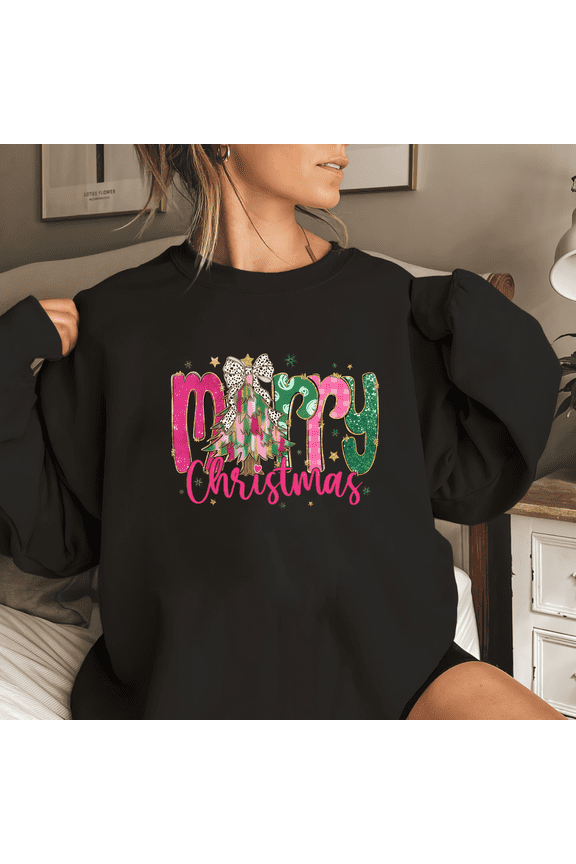 Christmas Sweatshirt Women Oversized Pullover Festive Top
