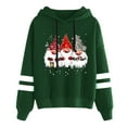thumbnail image 1 of Christmas Sweatshirt Women'S Christmas Gnome Printed Long Sleeve Hooded Hoody Top Womens Hoodies Green L, 1 of 5