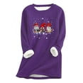 thumbnail image 1 of Christmas Sweatshirt for Women Sherpa Lined Jumper Fleece Pullover Plush Sweater Winter Warm Tops Xmas Funny Graphic Santa Jumpers Thermal Underwear Loungewear Novelty Tunics, 1 of 3