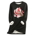 thumbnail image 1 of Christmas Sweatshirt for Women Sherpa Lined Jumper Fleece Pullover Plush Sweater Winter Warm Tops Xmas Funny Graphic Santa Jumpers Thermal Underwear Loungewear Novelty Tunics, 1 of 4