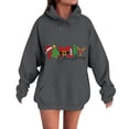thumbnail image 1 of Christmas Sweatshirt Womens Long Sleeve Merry Christmas Sweatshirt Retro Fall Winter Pullover Dark Gray Small, 1 of 5