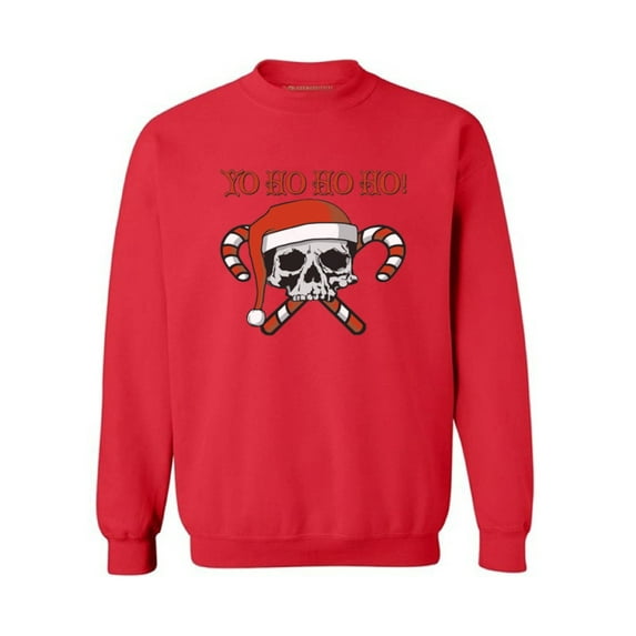 Christmas Sweatshirt Yo Ho Ho Ho Christmas Sweater Skull Sweater Santa Sweatshirt Yo Ho Ho Sweatshirt Christmas mens sweatshirt Ladies Christmas sweatshirts Holiday Sweater Xmas Gift