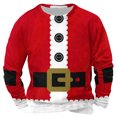 thumbnail image 1 of Christmas Sweatshirt for Men Casual Lightweight Graphic Sweatshirt Crewneck Long Sleeve Pullover Tops, Red, L, 1 of 4