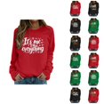 thumbnail image 1 of Christmas Sweatshirt for Men Women Long Sleeve Loose Casual Crewneck Pullover Sweatshirts for Couples, 1 of 5