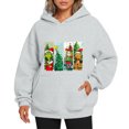 thumbnail image 1 of Christmas Sweatshirt for Women 2025 Christmas Tree Cute Blouse Xmas Holiday Hoodie Light Gray Large, 1 of 4