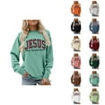 thumbnail image 1 of Christmas Sweatshirt for Women 2026 Fall Winter Crewneck Bible Verse Christian Sweat Shirts Pullover Top, 1 of 4