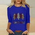 thumbnail image 1 of Christmas Sweatshirt for Women 3/4 Sleeves Round Neck Christmas Tree Graphic Pullover Casual Tops Blouse, 1 of 5