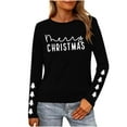 thumbnail image 1 of Christmas Sweatshirt for Women Christmas Sweater Cute Long Sleeve Crewneck Pullover Tops for Fall Winter Outfits, 1 of 7