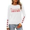 thumbnail image 1 of Christmas Sweatshirt for Women Christmas Sweater Cute Long Sleeve Crewneck Pullover Tops for Fall Winter Outfits, 1 of 7