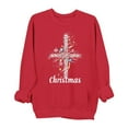 thumbnail image 1 of Christmas Sweatshirt for Women Cross Graphic Pullover Long Sleeve Holiday Casual Top Faith Christian Xmas Outfit, 1 of 5
