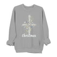 thumbnail image 1 of Christmas Sweatshirt for Women Cross Graphic Pullover Long Sleeve Holiday Casual Top Faith Christian Xmas Outfit, 1 of 5
