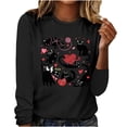 thumbnail image 1 of Christmas Sweatshirt for Women Meowy Christmas Pullover Cat Lover Xmas Tops Merry Catmas Sweater, 1 of 2