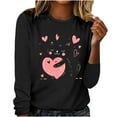 thumbnail image 1 of Christmas Sweatshirt for Women Meowy Christmas Pullover Cat Lover Xmas Tops Merry Catmas Sweater, 1 of 2