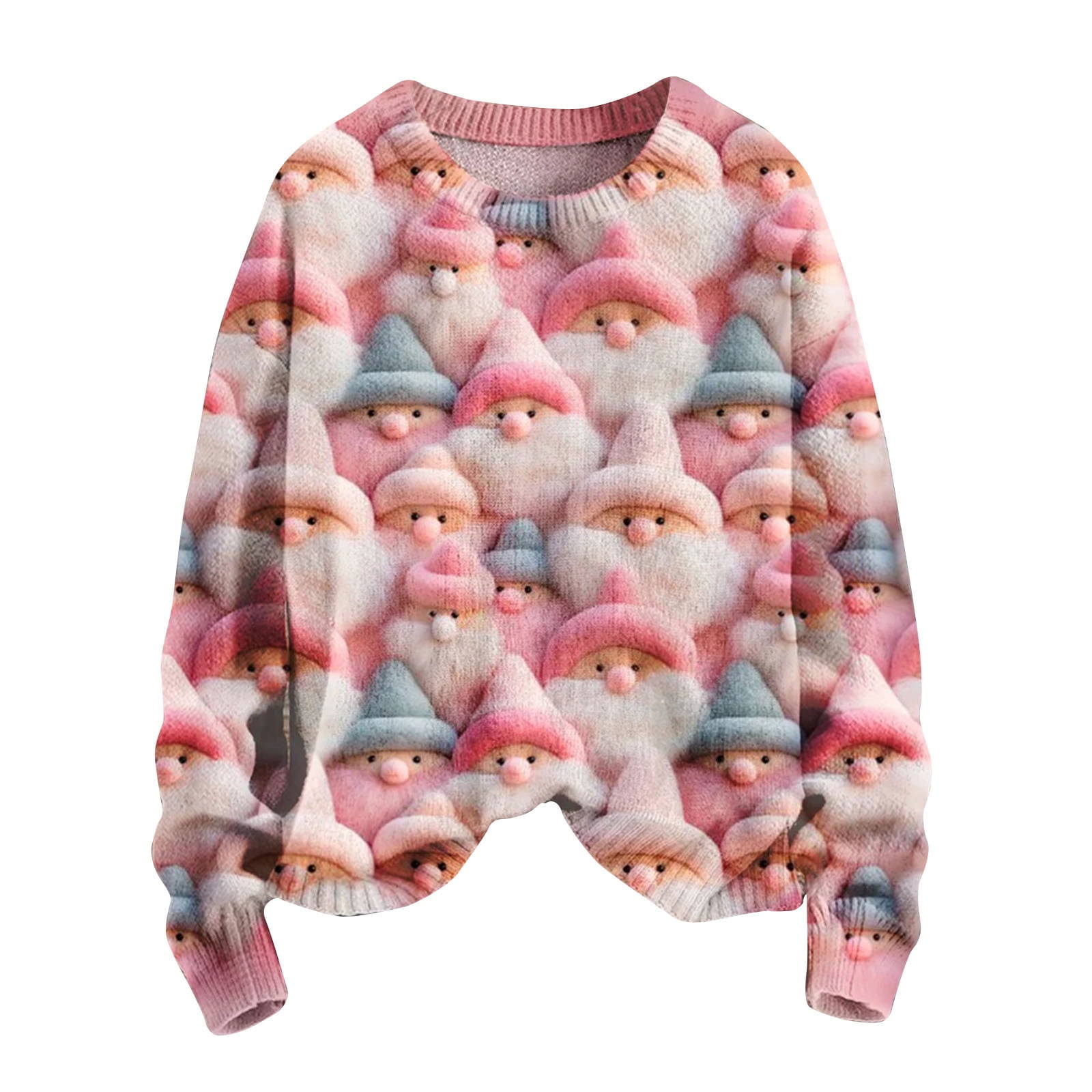 Christmas Sweatshirt for Women Tree Print Pullover Sweater Crewneck Long Sleeve Tops Casual Womens Knit Shirt