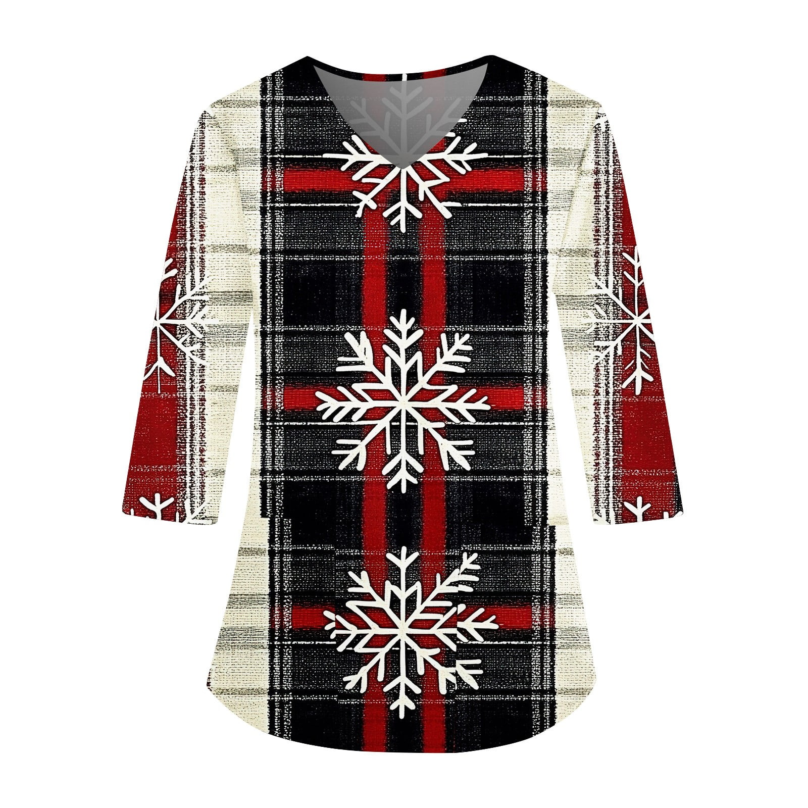Christmas Sweatshirt for Womens 2024丨Women's Loose V Neck Pocket