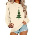 thumbnail image 1 of Christmas Sweatshirt for Womens Fashion Crewneck Christmas Tree Printed Pullover Top Winter Long Sleeve Sweaters Loose Plus Size Blouses Tops, 1 of 6