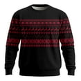 thumbnail image 1 of Christmas Sweatshirts For Men Crew Neck Ribbed Knit Casual Pullover Sweater Soft Winter Warm Holiday Crewneck Long Sleeve Pullover Top Black L, 1 of 3