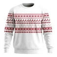 thumbnail image 1 of Christmas Sweatshirts For Men Crew Neck Ribbed Knit Casual Pullover Sweater Soft Winter Warm Holiday Crewneck Long Sleeve Pullover Top White XXL, 1 of 3