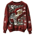 thumbnail image 1 of Christmas Sweatshirts For Women Merry Sweatshirt Lined Oversized Xmas Tree Hoodie Cute Cats 3D Print Tops, 1 of 3