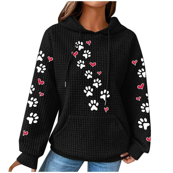 Christmas Sweatshirts for Women 2024 Plus Size Hoodie Clearance Long Sleeve Tshirt Womens Crewneck Sweatshirt Fashionable Women's Printed Pullover Round Neck Top