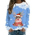 Christmas Sweatshirts for Women 2024 Trendy Crewneck Plus Size Merry