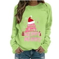 thumbnail image 1 of Christmas Sweatshirts for Women Casual Holiday Long Sleeve Shirts Fashion Xmas Letter Printed Blouses Womens Comfortable Crewneck Sweaters Pullover Tops, 1 of 4