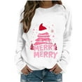 thumbnail image 1 of Christmas Sweatshirts for Women Casual Holiday Long Sleeve Shirts Fashion Xmas Letter Printed Blouses Womens Comfortable Crewneck Sweaters Pullover Tops, 1 of 4