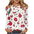 thumbnail image 1 of Christmas Sweatshirts for Women Christmas Tree Print T Shirt Long Sleeve Tops Xmas Jumper Casual Xmas Tree Graphic Sweatshirt Comfy Pullover Loose Round-Neck Blouses Ladies Xmas Holiday Costume, 1 of 5