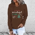 thumbnail image 1 of Christmas Sweatshirts for Women Christmas Women'S Casual Hoody Y K Printed Loose Tops Pullover Crew Neck Long Sleeve Hoody Blouse Christmas Hoodie Coffee L, 1 of 5