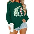 thumbnail image 1 of Christmas Sweatshirts for Women Fashion Xmas Printed Shirt Merry Christmas Tops Casual Happy Holiday Long Sleeve Outfits Crewneck Sweatshirt Pullover Top, 1 of 8