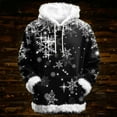 thumbnail image 1 of Christmas Sweatshirts for Women Hooded Hoody Cozy Soft Casual Pullover Long Sleeve Outerwear Daily Streetwear Loungewear Hoodies for Women Black XXS, 1 of 4