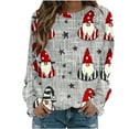 thumbnail image 1 of Christmas Sweatshirts Women Long Sleeve Crew Neck Sparkly Christmas Tree Print Graphic Tee Shirt Holiday Top (2XL, Gray 02), 1 of 4