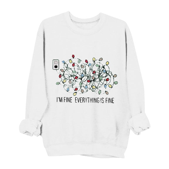 Christmas Sweatshirts for Women Merry Christmas Alphabets Graphic Pullover Sweater Blouses Crew Neck Shirts Top Long Sleeve Sweatshirt Top Xmas Clothes
