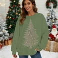 thumbnail image 1 of Christmas Sweatshirts for Women Oversized Fashion Vintage Xmas Holiday Tops Casual Christmas Sweater Long Sleeve Outfits Crewneck Fleece Sweatshirt Pullover Top, 1 of 7
