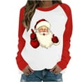 thumbnail image 1 of Christmas Sweatshirts for Women，Womens Funny Christmas Long Sleeve Shirt Santa Claus Print Sweatshirt Pullover Sweater Blouses Fall Casual Trendy Sweatshirt Hooded Pullover Tops, 1 of 3