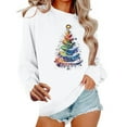 thumbnail image 1 of Christmas Sweatshirts for Womens Fashion Xmas Tree Printed Shirts Christmas Clothing Loose Plus Size Blouses Tops Winter Long Sleeve Crewneck Sweaters Pullover, 1 of 6