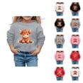 thumbnail image 1 of Christmas Sweatshirts for Girl 2025 Long Sleeve Crewneck Cute Highland Cow Western Country Sweatshirt Pullover Tops, 1 of 5