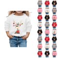 thumbnail image 1 of Christmas Sweatshirts for Girl 2025 Long Sleeve Crewneck Cute Reindeer Graphic Sweatshirt Xmas Holiday Pullover Tops, 1 of 5