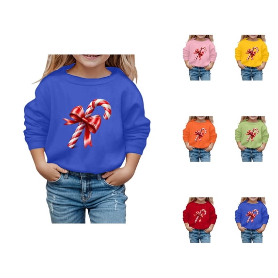 Christmas Sweatshirts for Kids 2025 Long Sleeve Crewneck Holiday Graphic Sweatshirt for Boys Girls Pullover Tops